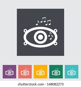 Icon of car speakers. Vector illustration.
