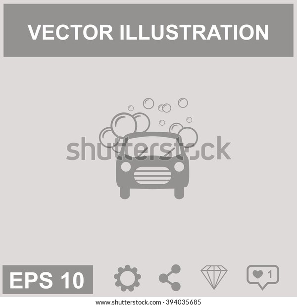 Icon of car wash.\
Bubble.