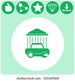 Icon of car wash and repair. Vector.