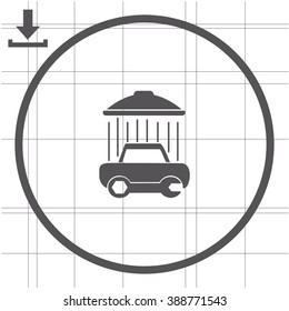 Icon of car wash and repair. Vector.