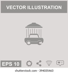 Icon of car wash and repair. Vector.