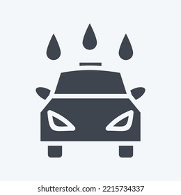 Icon Car Wash. suitable for Automotive symbol. glyph style. simple design editable. design template vector. simple illustration