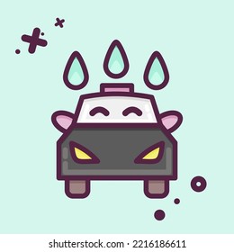 Icon Car Wash. suitable for Automotive symbol. MBE style. simple design editable. design template vector. simple illustration