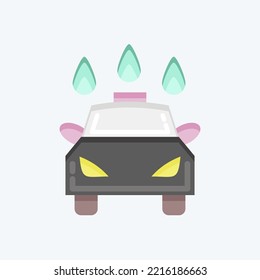 Icon Car Wash. suitable for Automotive symbol. flat style. simple design editable. design template vector. simple illustration