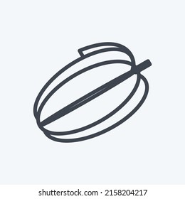 Icon Carambola. suitable for Fruits and Vegetables symbol. line style. simple design editable. design template vector. simple symbol illustration
