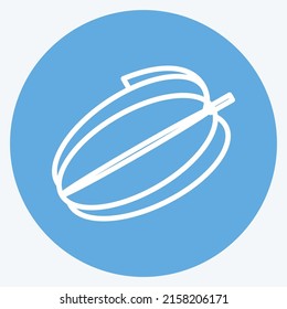 Icon Carambola. suitable for Fruits and Vegetables symbol. blue eyes style. simple design editable. design template vector.
