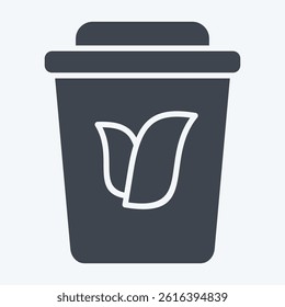Icon Carbon Capture. related to Save the World symbol. glyph style. editable