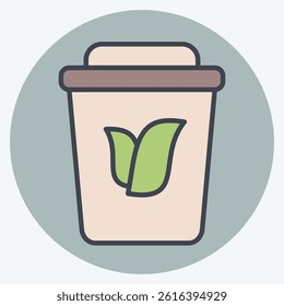 Icon Carbon Capture. related to Save the World symbol. color mate style. editable