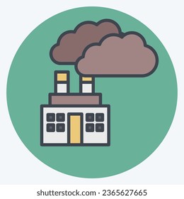 Icon Carbon Dioxide. related to Biochemistry symbol. color mate style. simple design editable. simple illustration