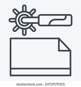 Icon Carbon Paper. related to Sewing symbol. line style. simple design illustration