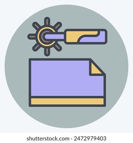 Icon Carbon Paper. related to Sewing symbol. color mate style. simple design illustration