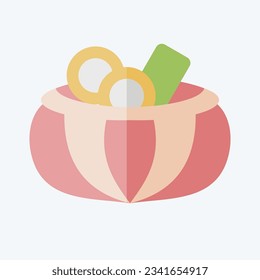 Icon Carbonada. related to Argentina symbol. flat style. simple design editable. simple illustration