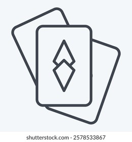 Icon Card Game. related to Retirement symbol. line style. design editable