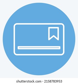Icon Card Membership. suitable for Infographics symbol. blue eyes style. simple design editable. design template vector. simple symbol illustration
