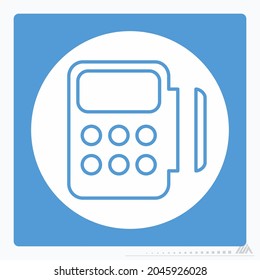 Icon Card Pay - White Moon Style - Simple illustration, Editable stroke, Design template vector, Good for prints, posters, advertisements, announcements, info graphics, etc.