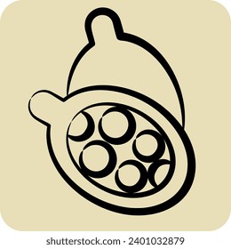 Icon Cardamom. related to Herbs and Spices symbol. hand drawn style. simple design editable. simple illustration