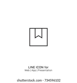 Icon cardboard box graphic design single icon vector