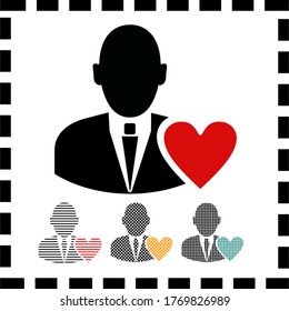 
icono de un cardiólogo o experto en asesoramiento. icono de persona de tema, centro de llamadas para servicios de asesoramiento.
