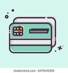 Icon Cards. related to America symbol. MBE style. simple design illustration