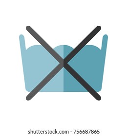 Icon for care of clothing for laundry. Vector