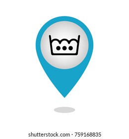 Icon for care of clothing for laundry. Vector