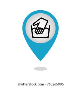 Icon for care of clothing for laundry. Vector