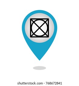 Icon for care of clothing for laundry. Vector