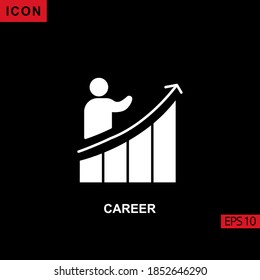 Icon career. Glyph, flat or filled vector icon symbol sign collection for mobile concept and web apps design.