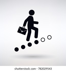 icon career ladder on a light background - Shutterstock ID 782029543