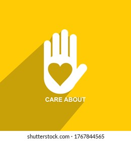 icon cares about health, medical icon vector