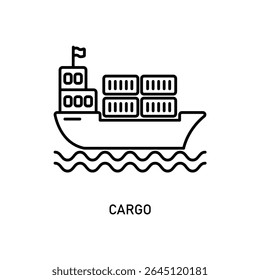 Icon a cargo, isolated against a clean background.