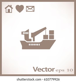 icon cargo ship