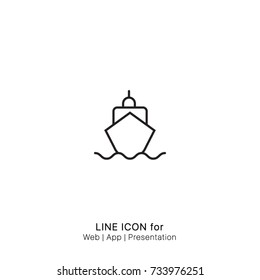 Icon cargo ship graphic design single icon vector