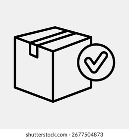 Verificação de carga de ícone. Exportar elementos de importação. Ícone no estilo de linha.