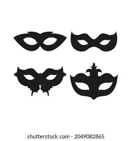 The icon of the carnival mask. Simple vector illustration on a white background.