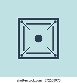 Icon of Carom Board. EPS-10.