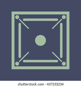 Icon of Carom Board. Eps-10.