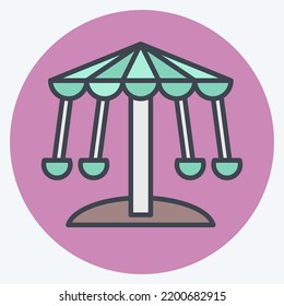 Icon Carousel. suitable for education symbol. color mate style. simple design editable. design template vector. simple illustration