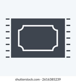 Icon Carpet. related to Fabric symbol. glyph style. design editable