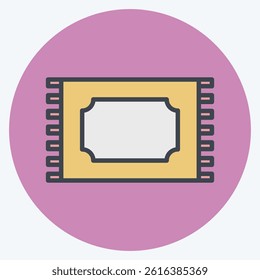 Icon Carpet. related to Fabric symbol. color mate style. design editable