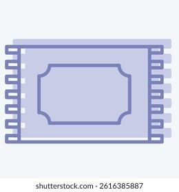 Icon Carpet. related to Fabric symbol. two tone style. design editable