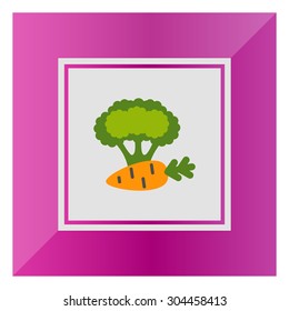 Icon of carrot and broccoli curd