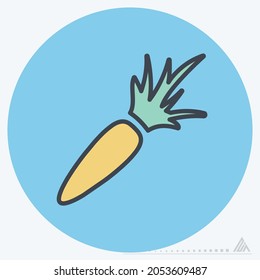 Icon Carrot - Color Mate Style - Simple illustration, Editable stroke, Design template vector, Good for prints, posters, advertisements, announcements, info graphics, etc.