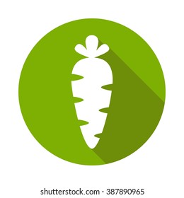 Icon carrot. Flat design.