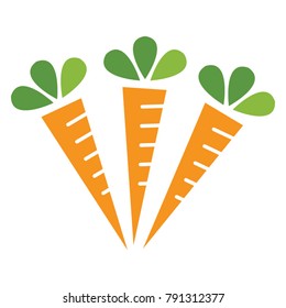 Icon Carrot Illustration Design Vector