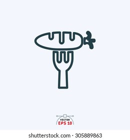 Icon of a carrot on a fork.