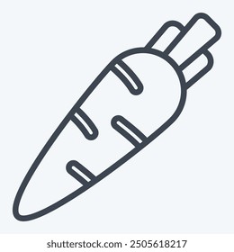 Icon Carrot. related to Breakfast symbol. line style. simple illustration
