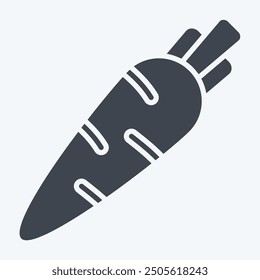 Icon Carrot. related to Breakfast symbol. glyph style. simple illustration