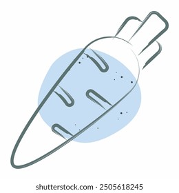 Icon Carrot. related to Breakfast symbol. Color Spot Style. simple illustration