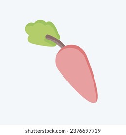 Icon Carrot. related to Fruit and Vegetable symbol. flat style. simple design editable. simple illustration